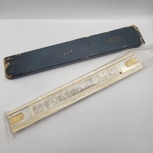 Vintage SUN HEMMI Slide Rule Bamboo No.2664  Japan w Original Case